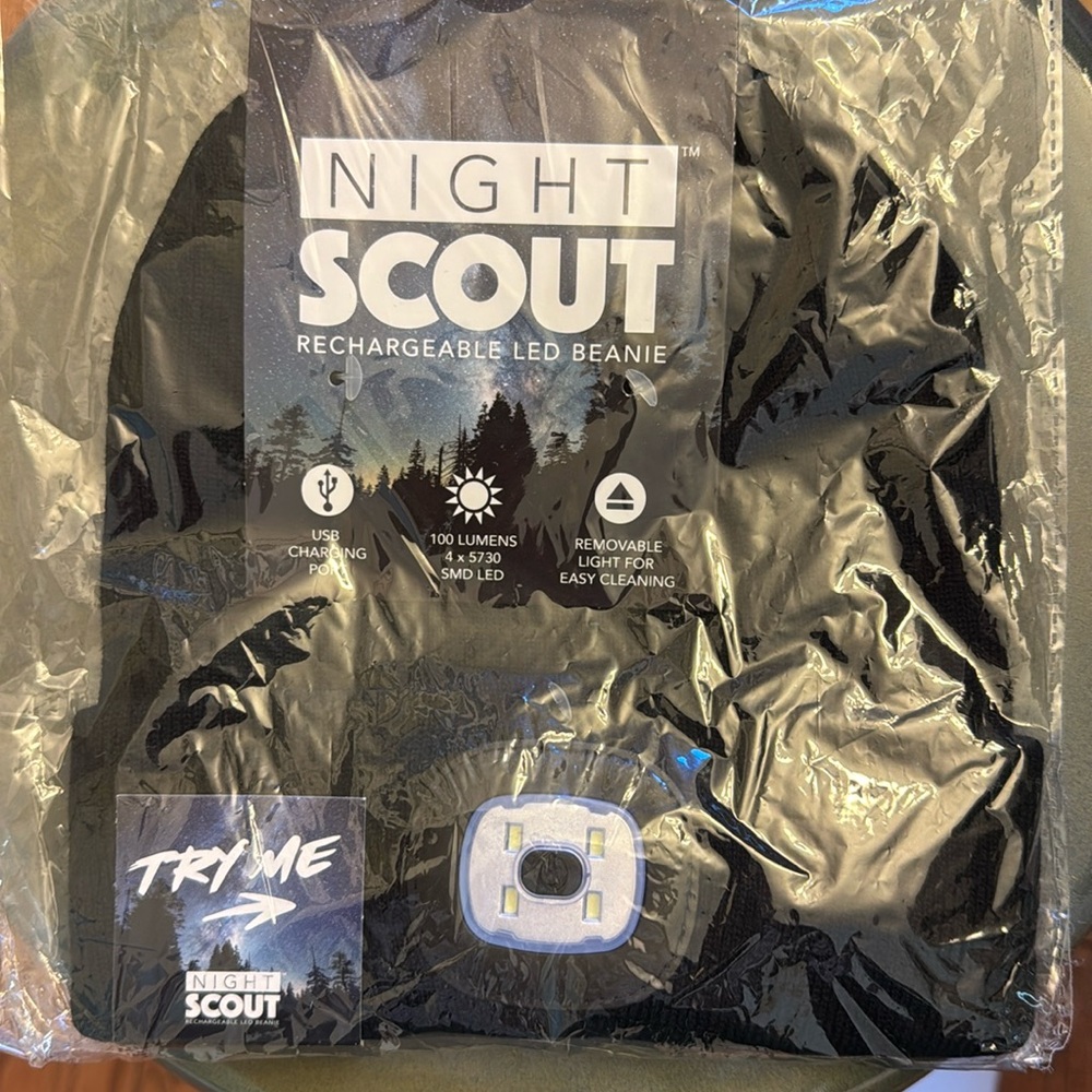 Night Scout LED black Beanie. NWT.